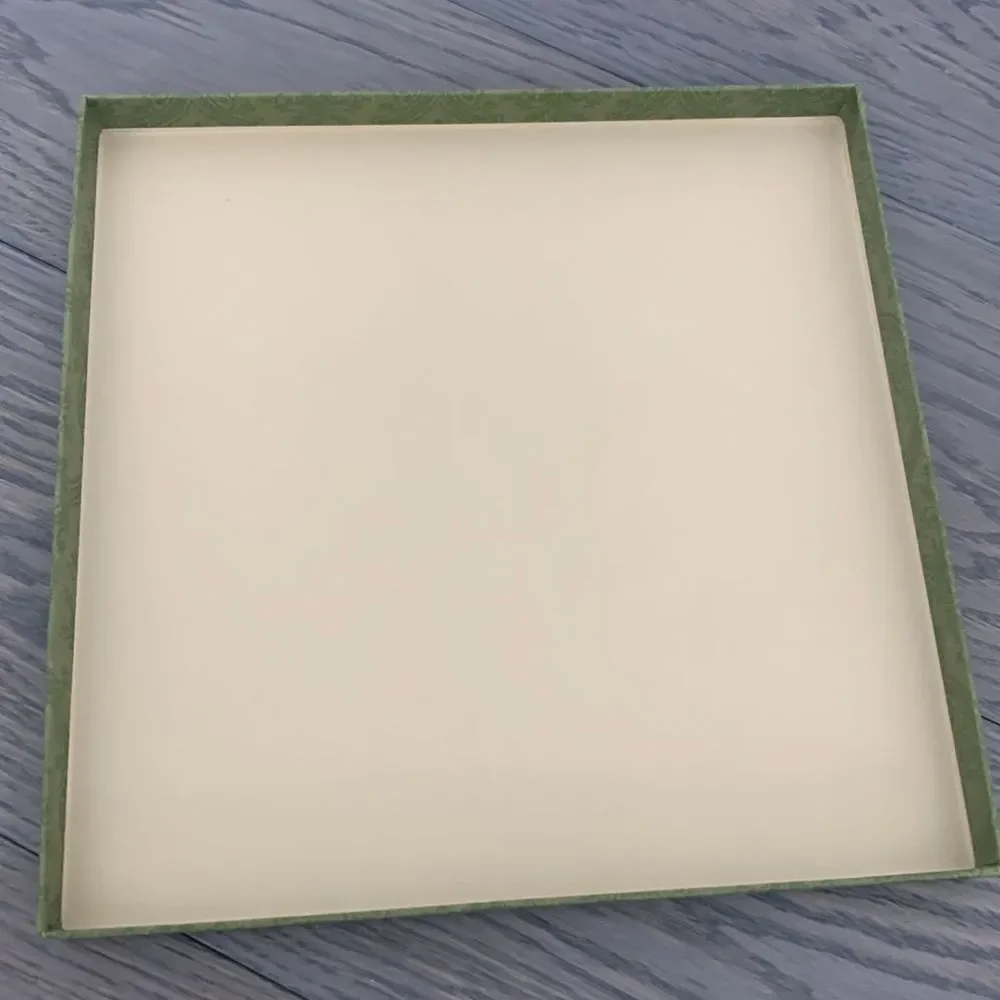 Gucci 10” Square Gift Box Embossed Pattern Shallow Storage Display Box - Picture 5 of 7